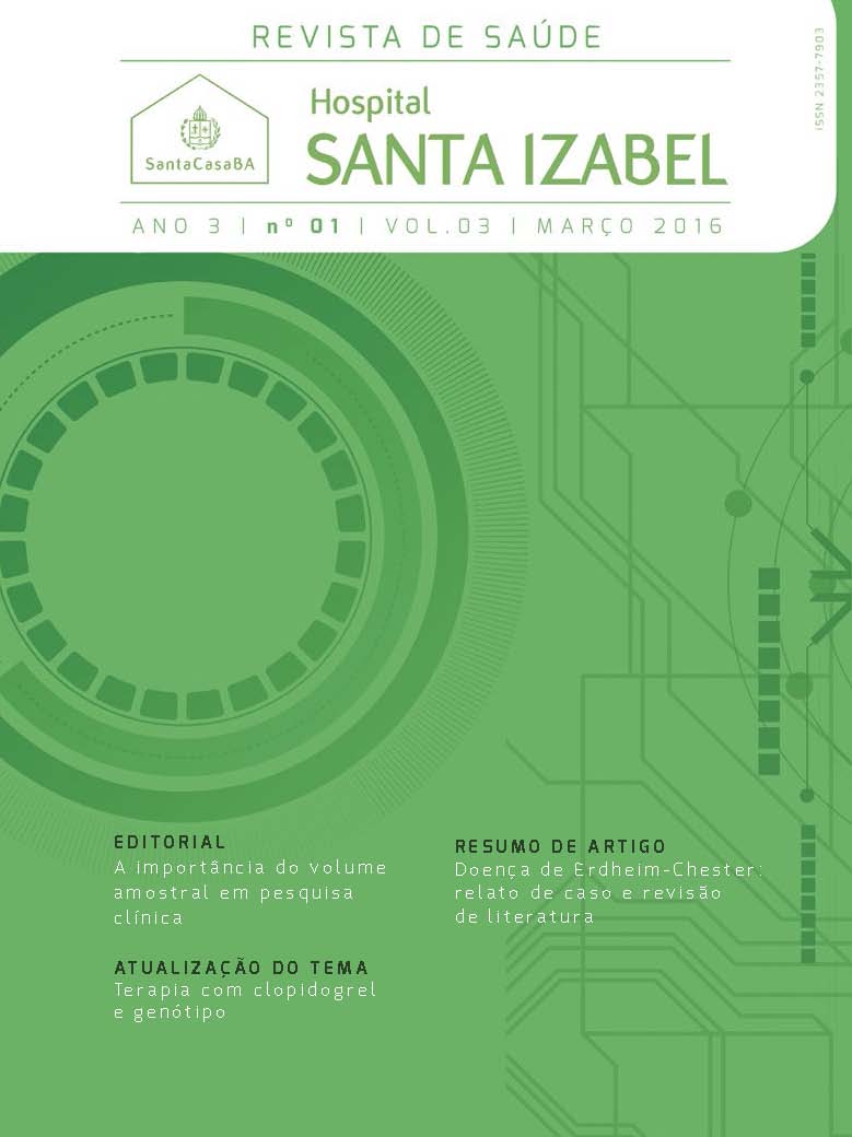 					Visualizar v. 3 n. 1 (2016): Revista de Saúde do Hospital Santa Izabel
				